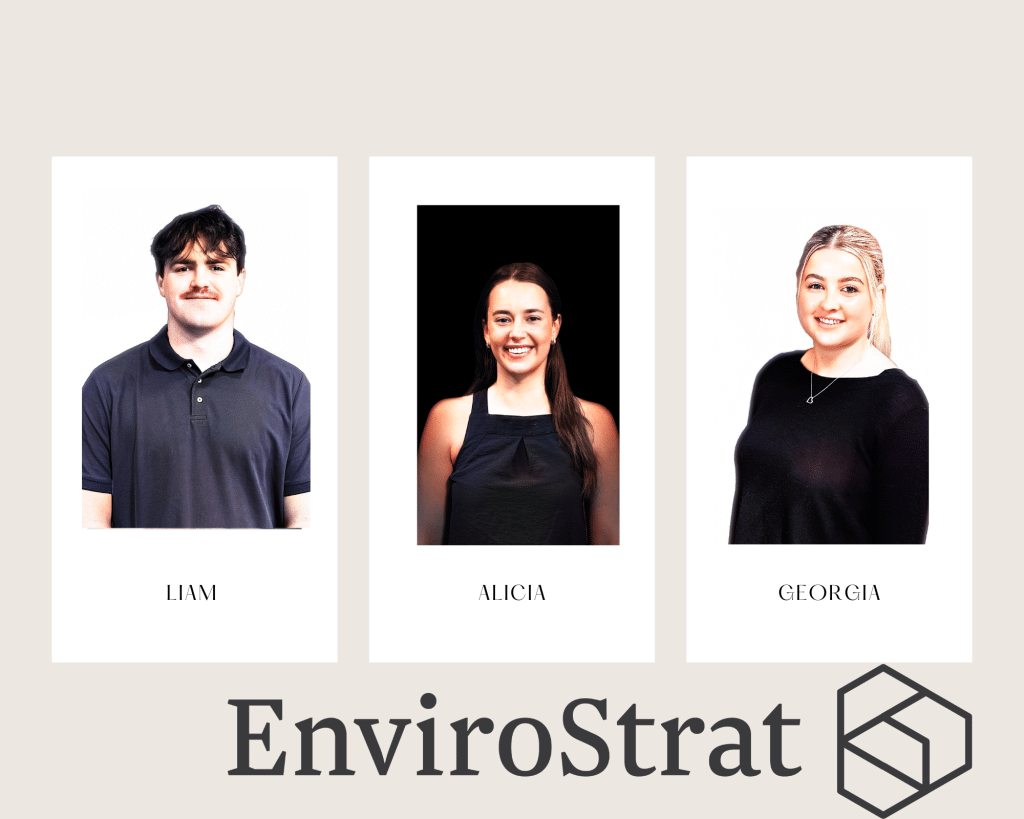 Liam, Alicia and Georgia are our latest interns at EnviroStrat.